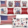 Newwiee 10 Pcs 4th of July Pillow Covers 18x18 Red White Blue Throw Pillows Covers 250th Anniversary Patriotic Pillow Cover for 