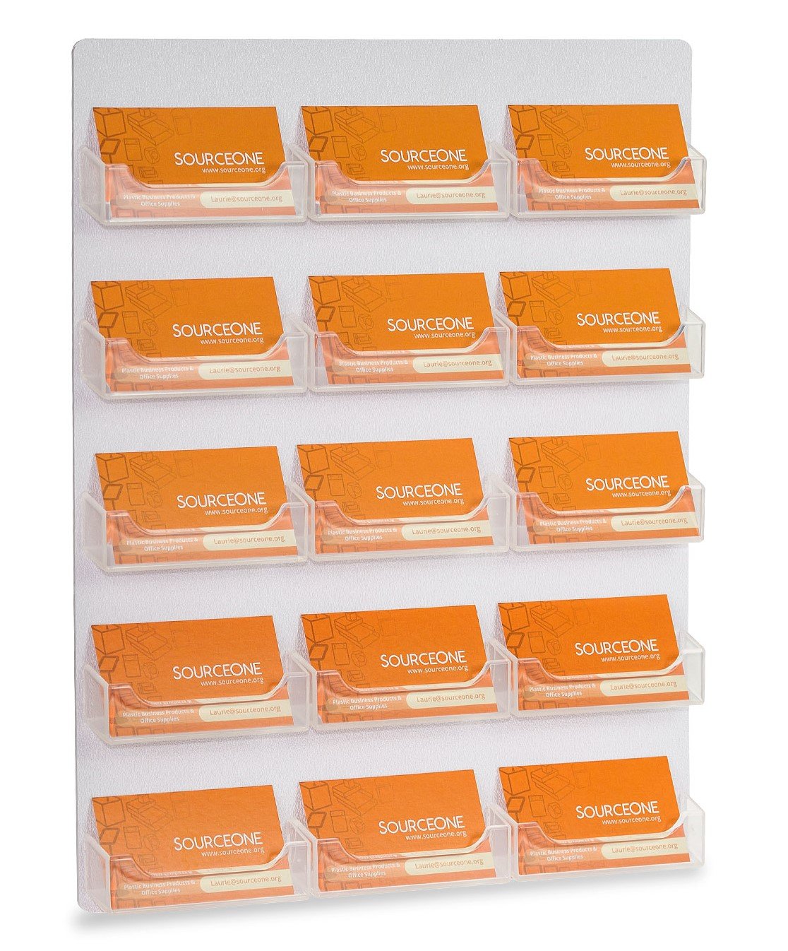 Sourceone 15 Pocket Wall Mount Premium Wall Mount Business Card Holder