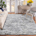 ORINOVA Shag Washable Area Rugs 8x10 Grey Fluffy Rug for Living Room Large Faux Sheepskin Shaggy Fur Area Rugs for Bedroom Nurse