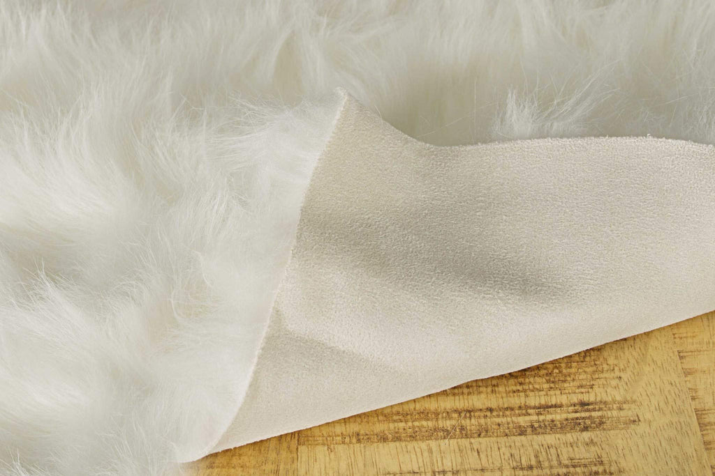 HomeRoots Decor 24'x 72'x 1.5' Acrylic Plush Sheepskin Double, Area Rug - Off White