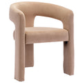 Rivova Modern Barrel Dining Chair, Velvet Upholstered Accent Side Chair With Arms Comfy Makeup Vanity Chair, Dining Living Room