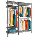 Raybee Clothes Rack Heavy Duty Clothing Rack Load 700LBS Clothing Racks for Hanging Clothes Adjustable Closet Rack Metal Wadrobe