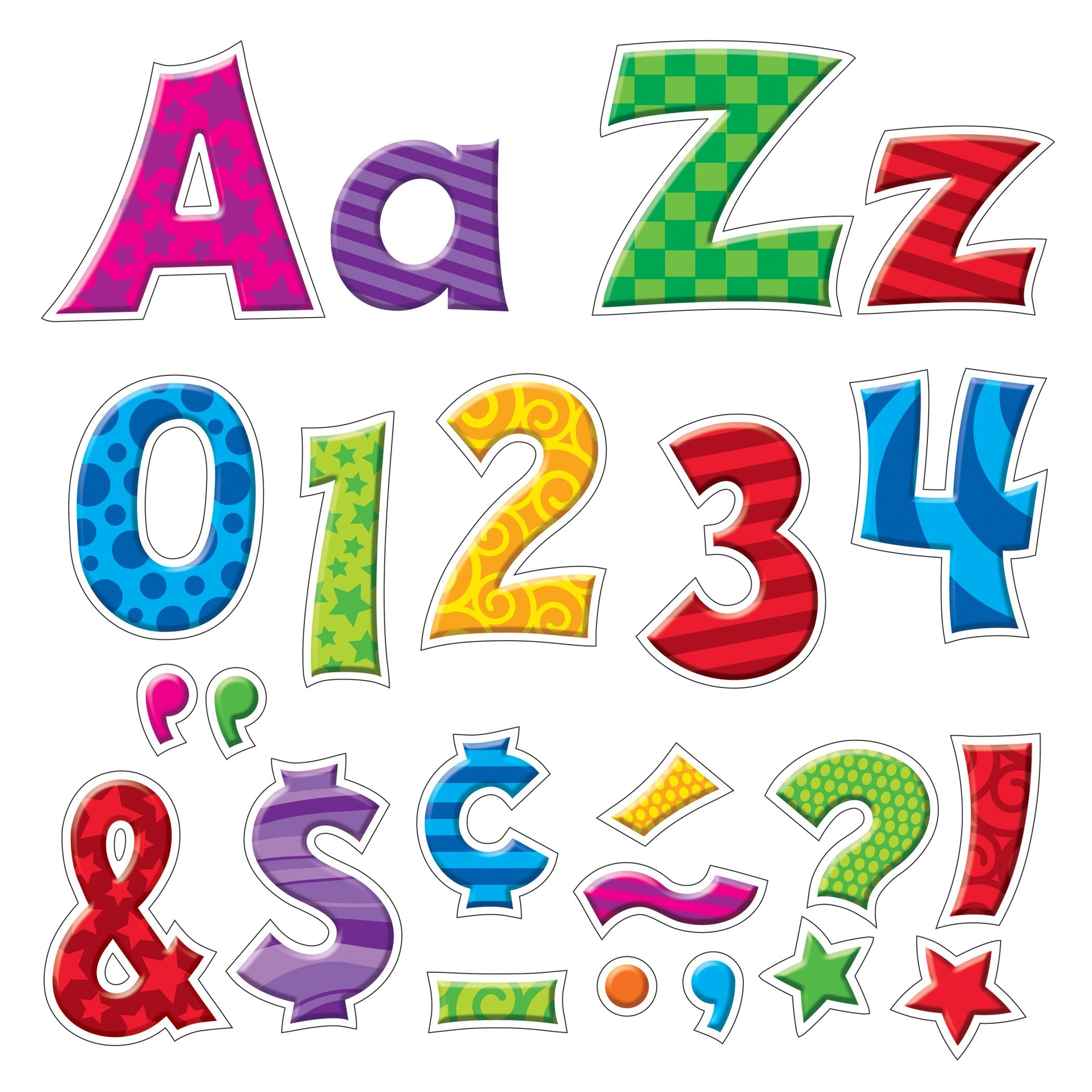 Trend Enterprises, Inc. Patchwork Ff 4' Friendly Combo Ready Letters