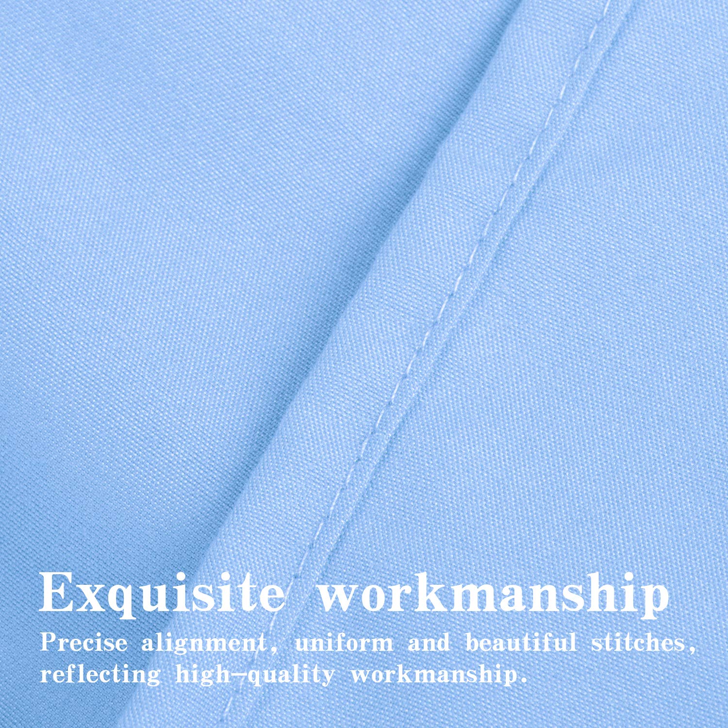 Ntbay 100% Brushed Microfiber Standard Pillow Shams Set Of 2, Super Soft And Cozy, Wrinkle, Fade, Stain Resistant 20X26 Inches Oxford Pillowcases, Sky Blue