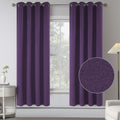 Faux Linen 100% Blackout Curtains For Bedroom - 72 Inches Long Energy Saving Thermal Insulated Window Treatment Primitive Rustic