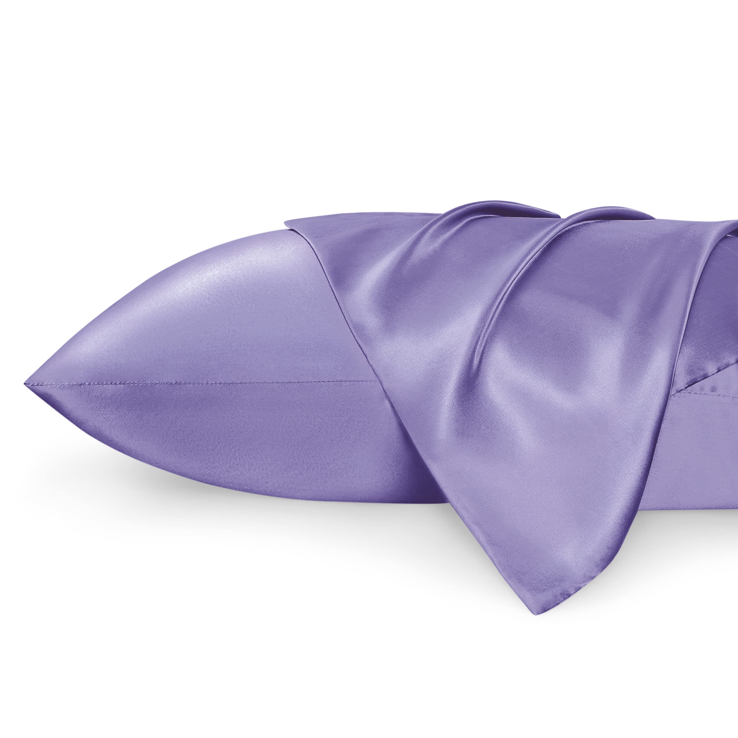 Bedsure Satin Pillowcase For Hair And Skin Queen - Lilac Silky Pillowcase 2 Pack 20X30 Inches - Satin Pillow Cases Set Of 2 With