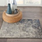 Nourison Passion Charcoal/Ivory 1'10'' X 2'10'' Area--Rug, Modern, Abstract, Easy--Cleaning, Non Shedding, Bed Room, Living Room