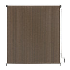 Vicllax Outdoor Roller Shade Fabric For Porch Gazebo, Patio Cordless Blinds Roll Up Shade (6' W X 6' L), Mocha