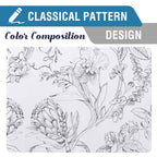 H.Versailtex 100% Blackout Curtains For Living Room Camellia Floral 84 Inches Long Light Blocking Window Treatment With Black Li