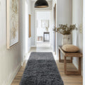 Ophanie Runner Rug for Hallway, 2x6 Bedroom Grey Bedside Rugs, Non Slip Fluffy Soft Shaggy Carpet for Kids Girls Boys Home Decor