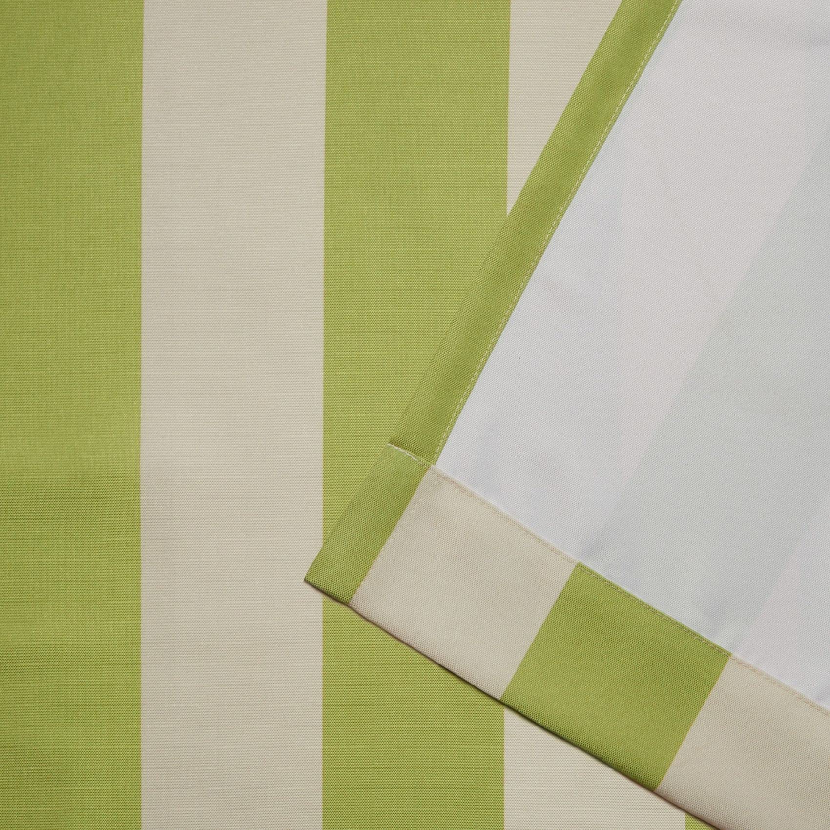 Exclusive Home Canopy Stripe Indoor/Outdoor Grommet Top Curtain Panel, 54''X108'', Kiwi / Sand, Set Of 2