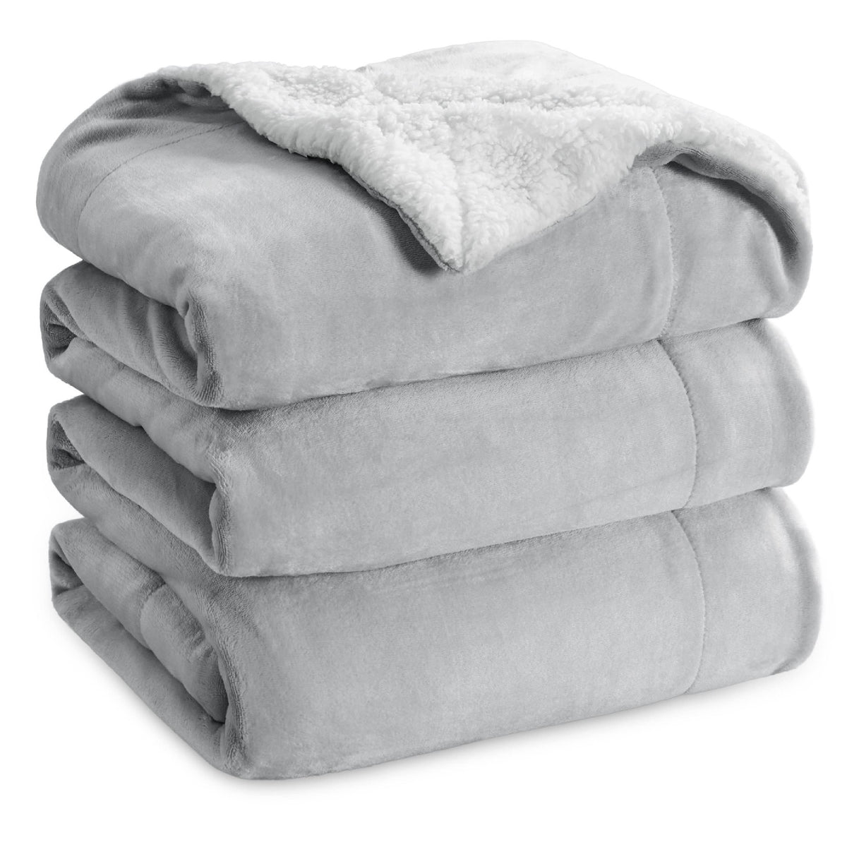 Bedsure Sherpa Fleece Queen Size Blankets For Bed - Thick And Warm Blankets For Winter, Soft And Fuzzy Blanket Queen Size, Light