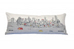 HomeRoots Cream 35' White NYC Daylight Skyline Lumbar Decorative Pillow