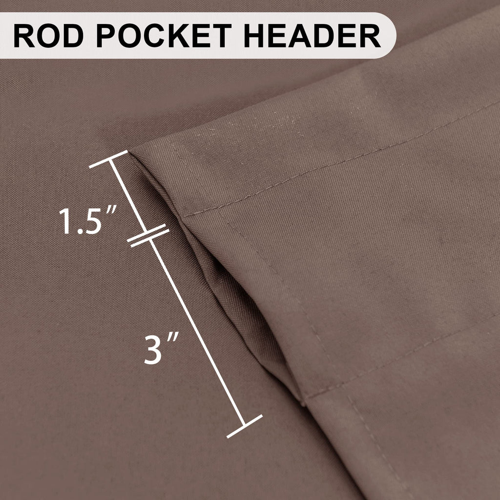 Dwcn Valance Curtains For Living Room, Kitchen Valance Solid Short Topper, Room Darkening Curtain Valance, Rod Pocket Bathroom/B