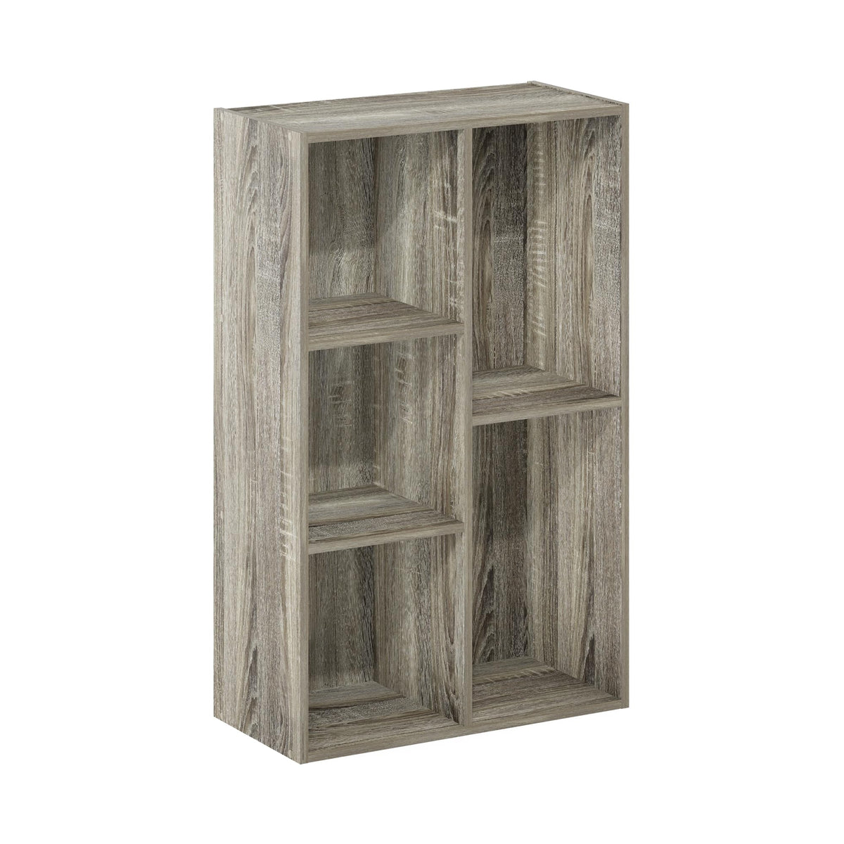 Furinno Luder 5-Cube Reversible Open Shelf, French Oak