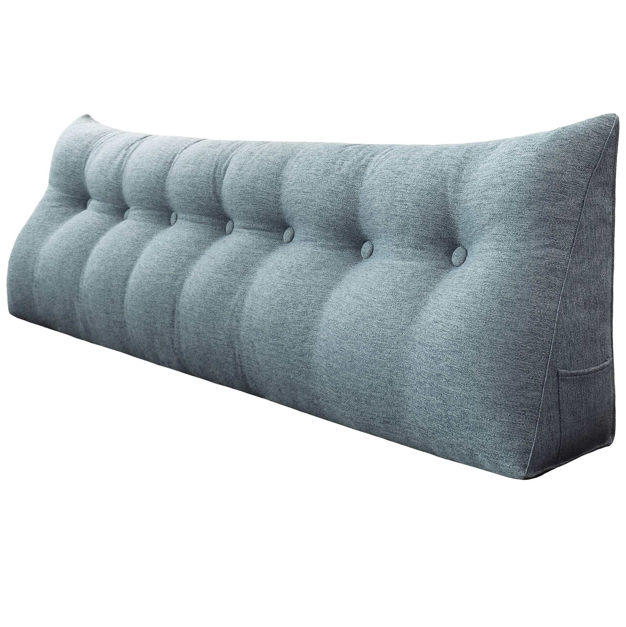 Wowmax Large Reading Pillow Bolster Triangular Headboard Backrest Positioning Back Support Wedge Pillow For Bed And Sofa With Re