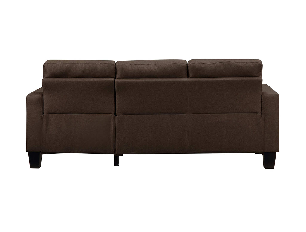 Acme Earsom Sectional Sofa (Rev. Chaise) in Brown Linen