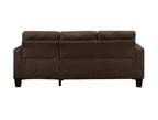 Acme Earsom Sectional Sofa (Rev. Chaise) in Brown Linen