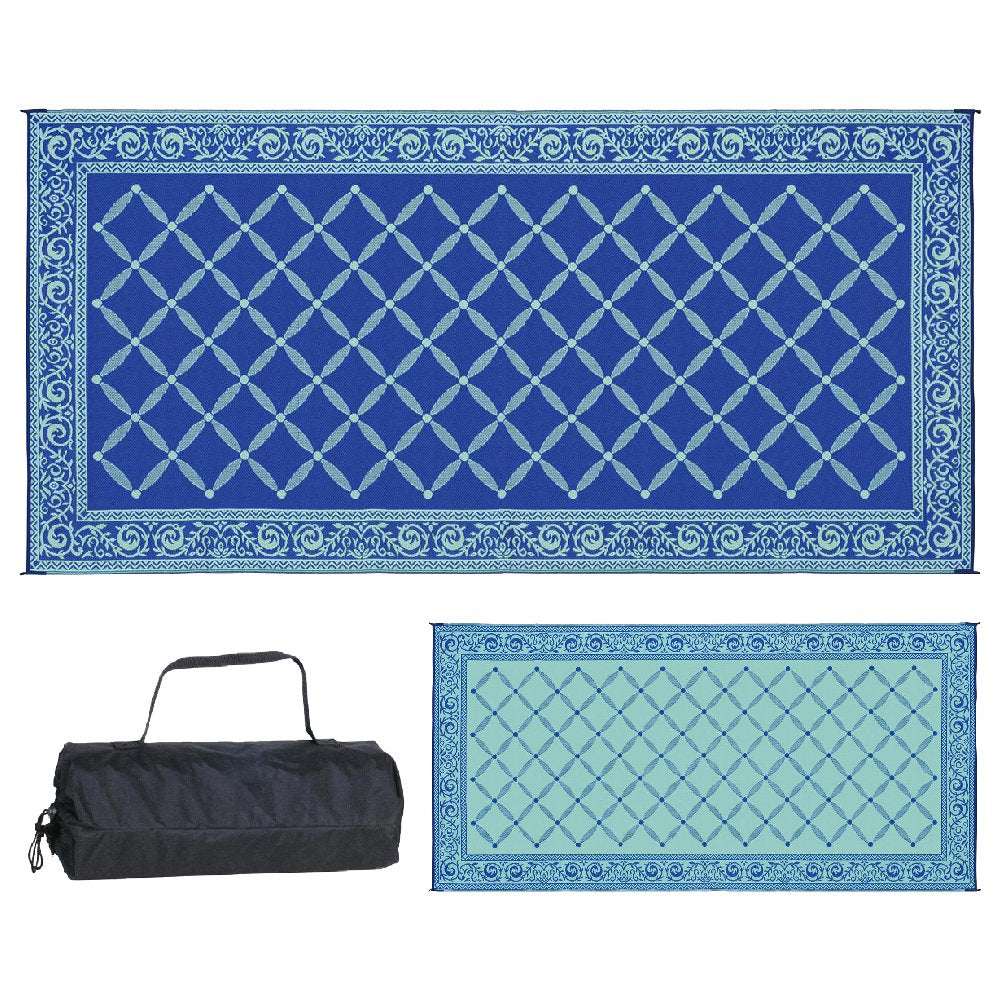 Stylish Camping 119183 9Feet By 18Feet Reversible Mat, Plastic Straw Rug, Large Floor Mat For Outdoors, Rv, Patio, Backyard, P