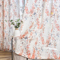 Kotile Orange And White Curtains 95 Inches Long 2 Panels Set, Country Rustic Leaf Pattened Room Darkenning Curtains For Living R