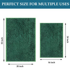 Luxury Bathroom Rug Mat 24X16+20X32, Extra Soft And Absorbent Chenille Bath Rugs, Plush Shaggy Bathroom Carpet, Non-Slip Bathtub