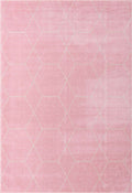 Unique Loom Trellis Frieze Collection Area Rug - Geometric (7 1 x 10, Light Pink/ Ivory)