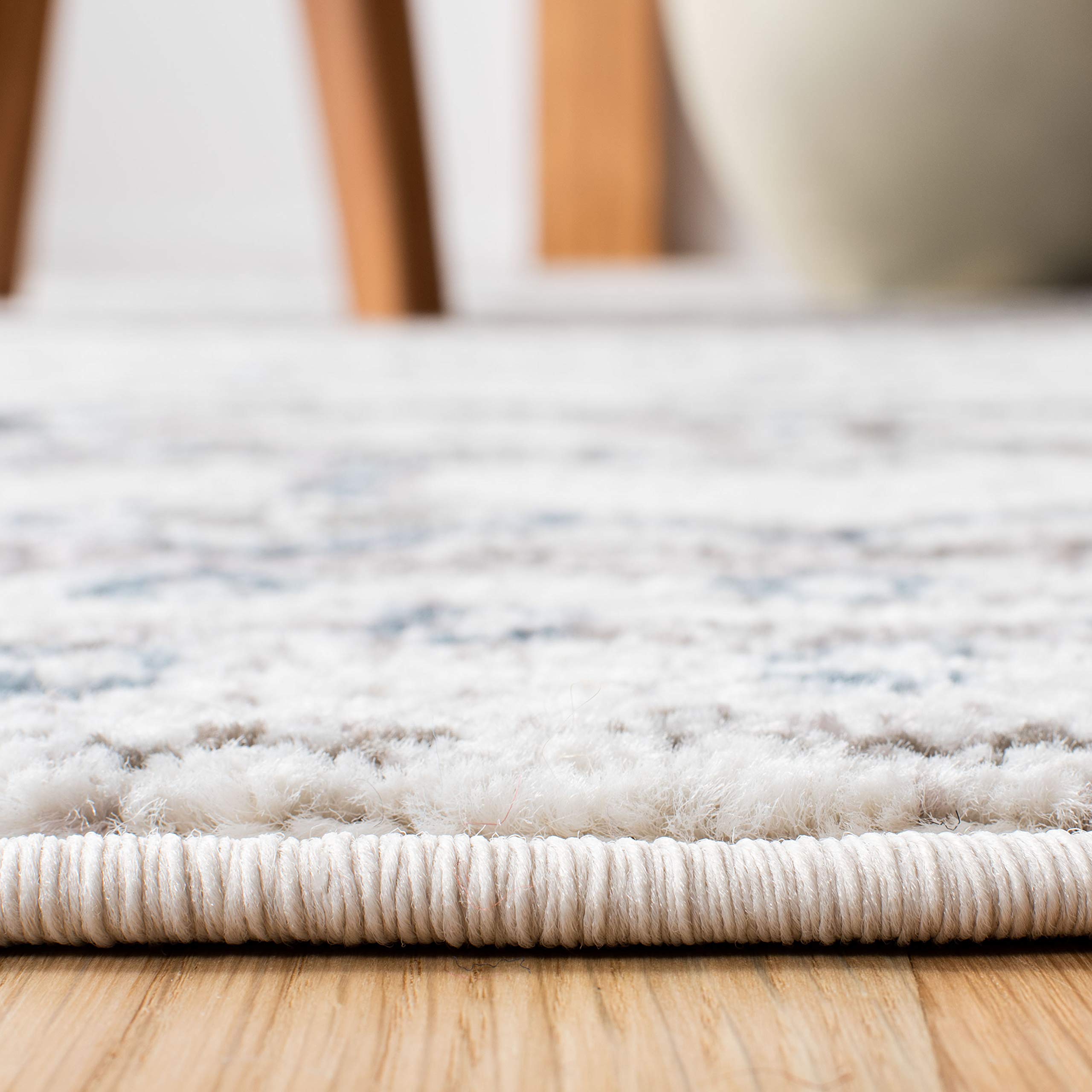 Safavieh Amsterdam Collection Runner Rug - 2'3'' X 14', Ivory & Grey, Moroccan Boho Design, Non-Shedding & Easy Care, Ideal For