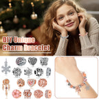 Jewelry Advent Calendar 2023 Teen Girls Women, Rose Gold And Silver Charm Bracelet Countdown Calendar And Fashion Jewerly Earrin