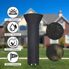 Patio Heater Covers With Zipper And Storage Bag,Waterproof,Dustproof,Wind-Resistant,Sunlight-Resistant,Snow-Resistant,Black,87'' Height X 33' Dome X 19' Base