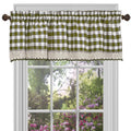 Woven Trends Farmhouse Valance, Sage 58X14 Buffallo Plaid Curtain For Kitchen