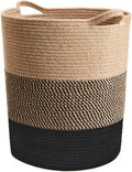 RUGSZONE Large Rope Basket  Tall Laundry Hamper for Dirty Clothes Woven Jute Storage Basket for Blanket in Living Room Toy laun