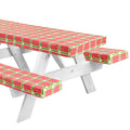 Linpro 6Ft Picnic Table Cover With Bench Covers Fitted Picnic Table Covers With Elastic Waterproof, Camping Tablecloth. Vinyl Picnic Table Tablecloth. Rv And Camping Accessories 3 Pc. Set Watermelon