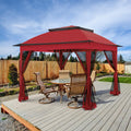 Eagle Peak 11X11 Pop Up Gazebo With Mosquito Netting, Easy Up Screened Canopy For Patio And Backyard, Easy Set-Up Outdoor Gazebo
