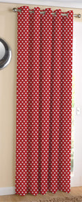 AIRWILL  Cotton Blackout and Room Darkening 9ft Long Door Curtains Pack of 1 pc. (Printed  Red)