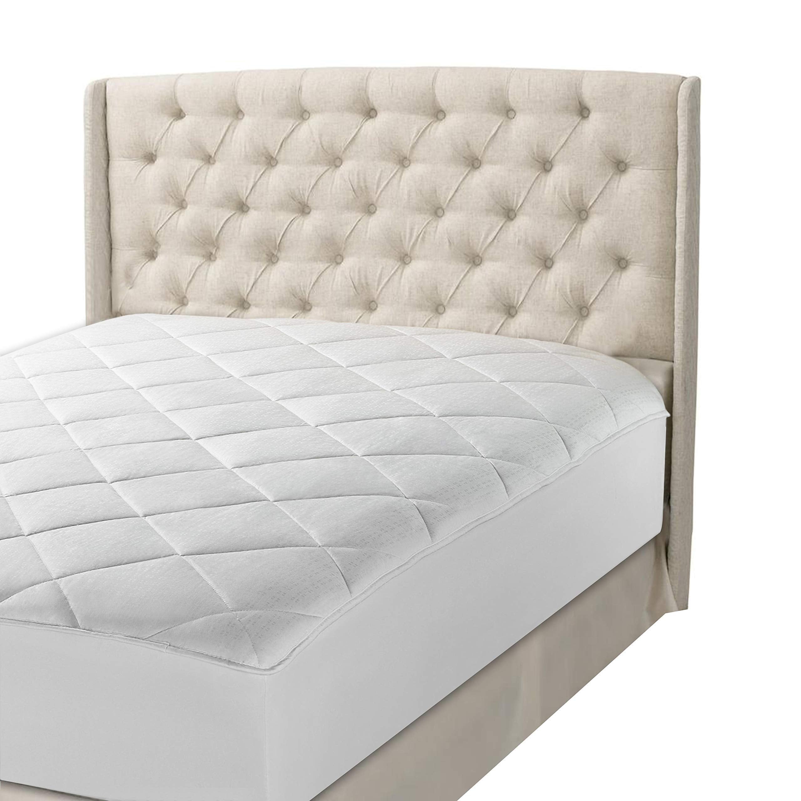 Maxi Luxurious Rv Short Full Mattress Pad, Fitted Down Alternative Travel Trailer Bed Cover 100% Cotton Shell 300 Thread Count (