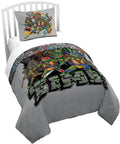 Jay Franco Duvet Cover Set - 3 Piece Comforter Cover And Sham Set, Super Soft Cozy Kids Bedding (Insert Not Included) Grey - Tee
