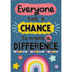 Teacher Created Resources Everyone Has a Chance to Make a Difference Positive Poster, 13-3/8'' x 19''