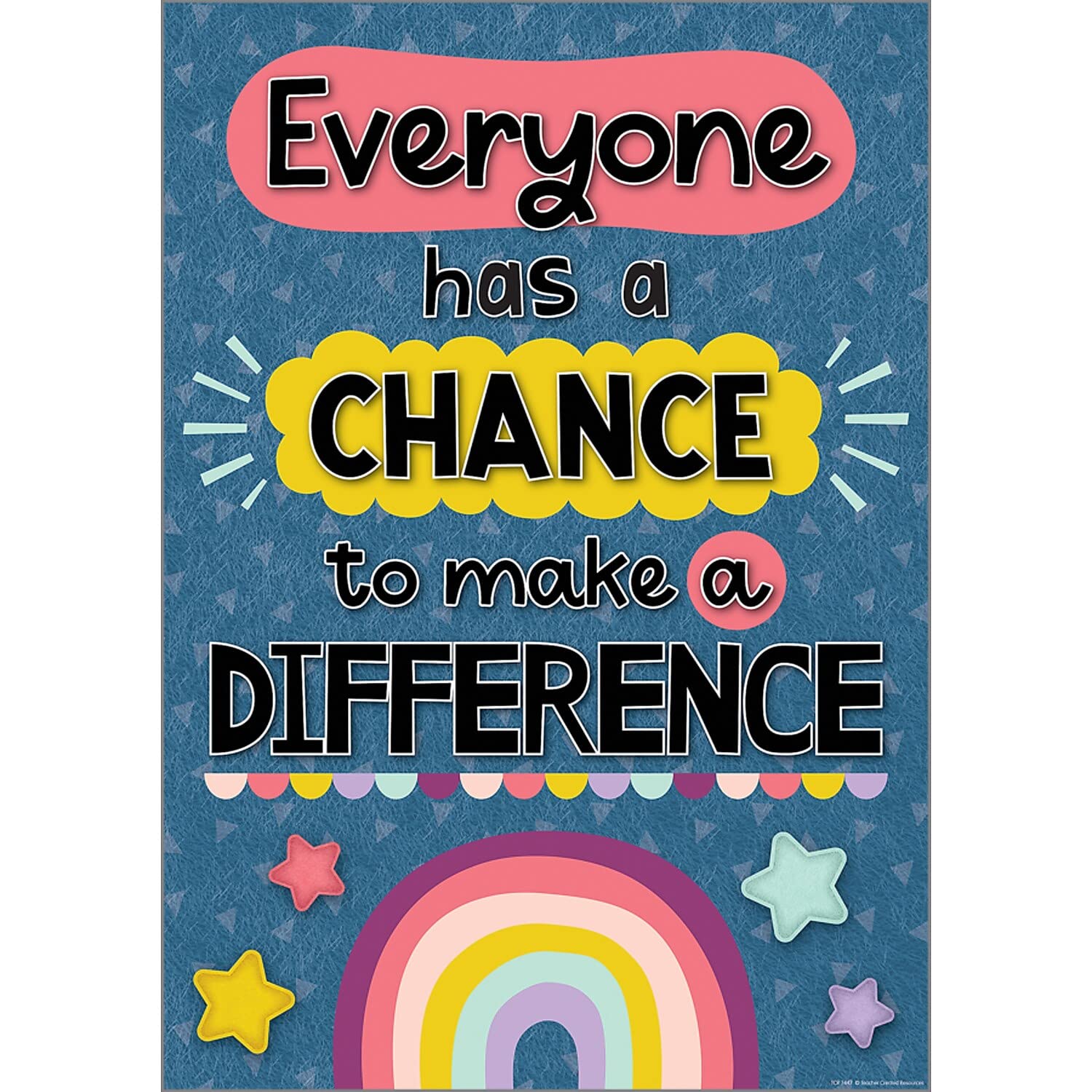 Teacher Created Resources Everyone Has a Chance to Make a Difference Positive Poster, 13-3/8'' x 19''
