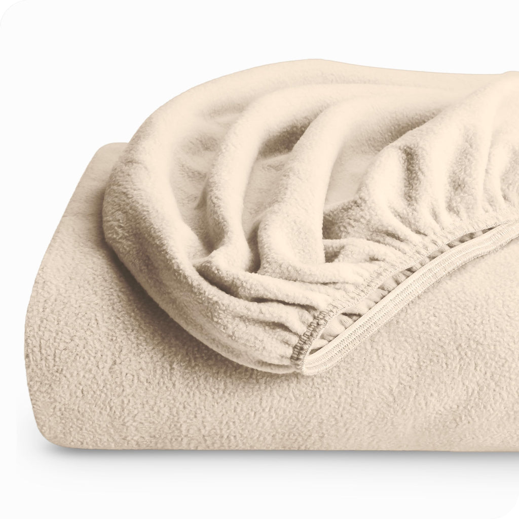 Bare Home Super Soft Fleece Fitted Sheet - Full Size - Extra Plush Polar Fleece - Deep Pocket - All Season Cozy Warmth (Full, Sa