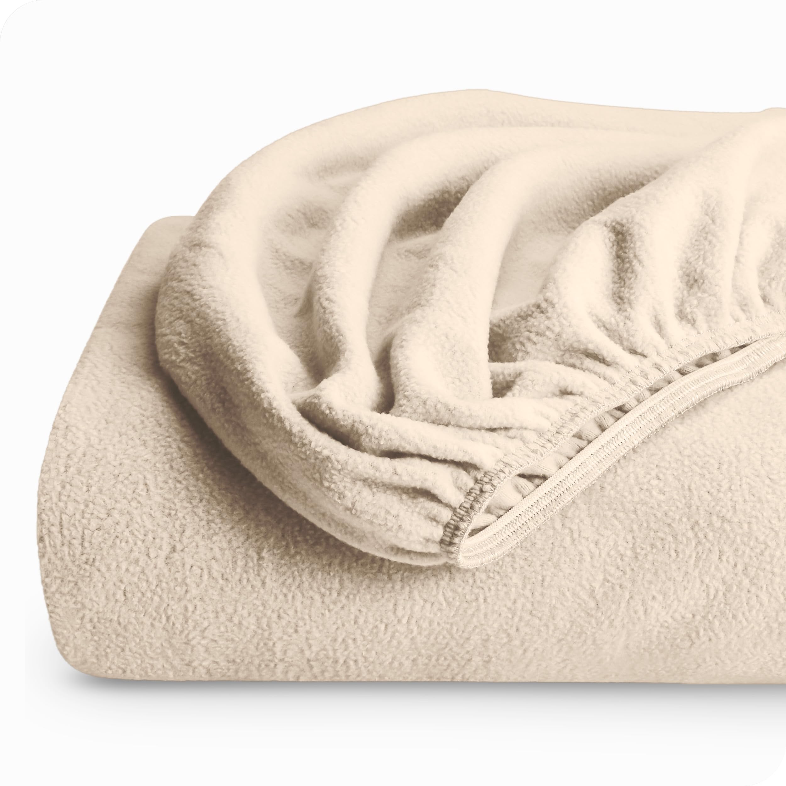 Bare Home Super Soft Fleece Fitted Sheet - Full Size - Extra Plush Polar Fleece - Deep Pocket - All Season Cozy Warmth (Full, Sa