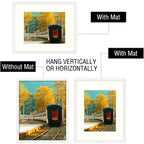 Golden State Art, 16X20 Picture Frame, Poster Frame In White, Display 11X14 With Mat Or 16X20 Without Mat, 2 Pack