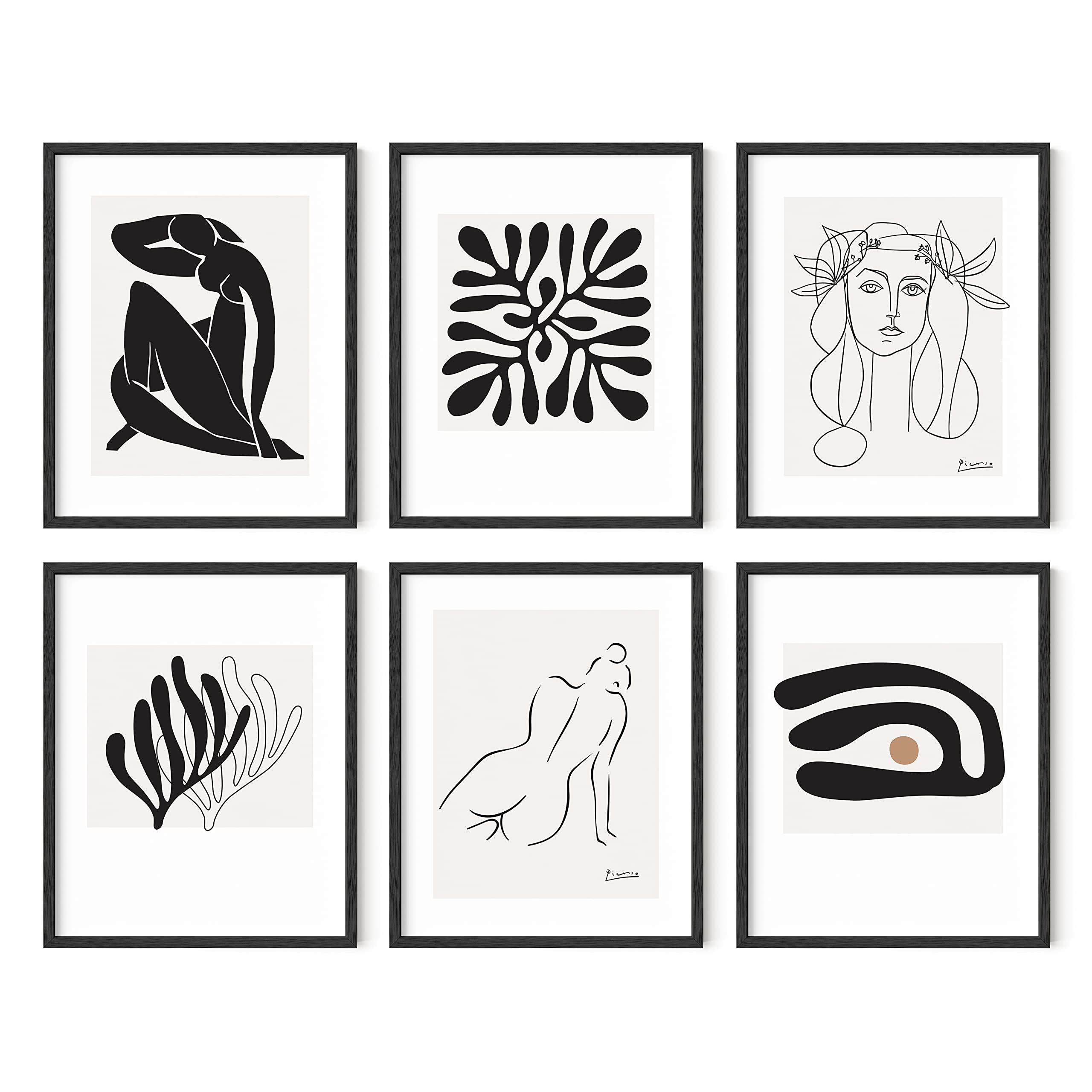 HAUS AND HUES Henri Matisse Posters & Picasso Prints - Set of 6 Matisse Art Posters & Picasso Posters | Henri Matisse Prints Art