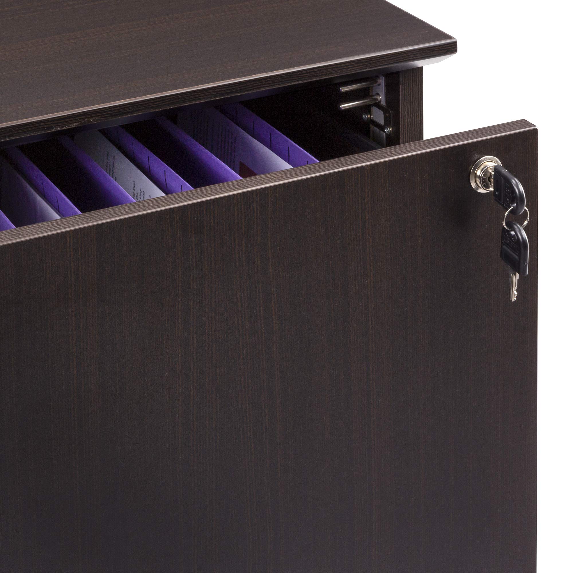 Mayline Mvlfldc Medina 2-Drawer Locking Lateral File Cabinet, Letter Or Legal, Mocha Laminate