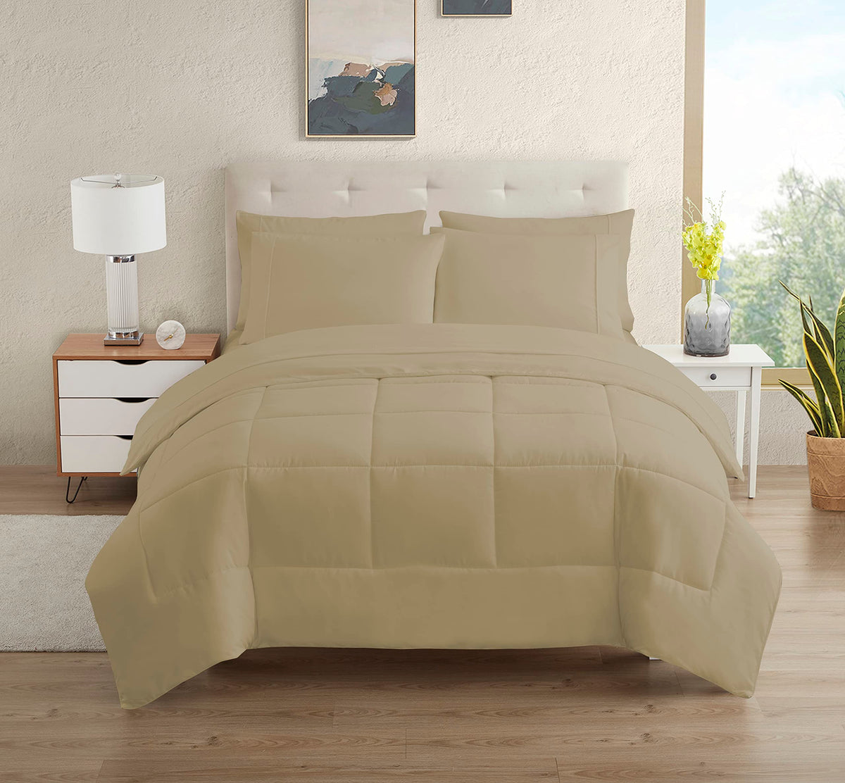 Dorm Room Essentials College Bedding Comforter Set 5 Piece Twin Size Bed In A Bag For College Students Boys And Girls, Twin, Tau