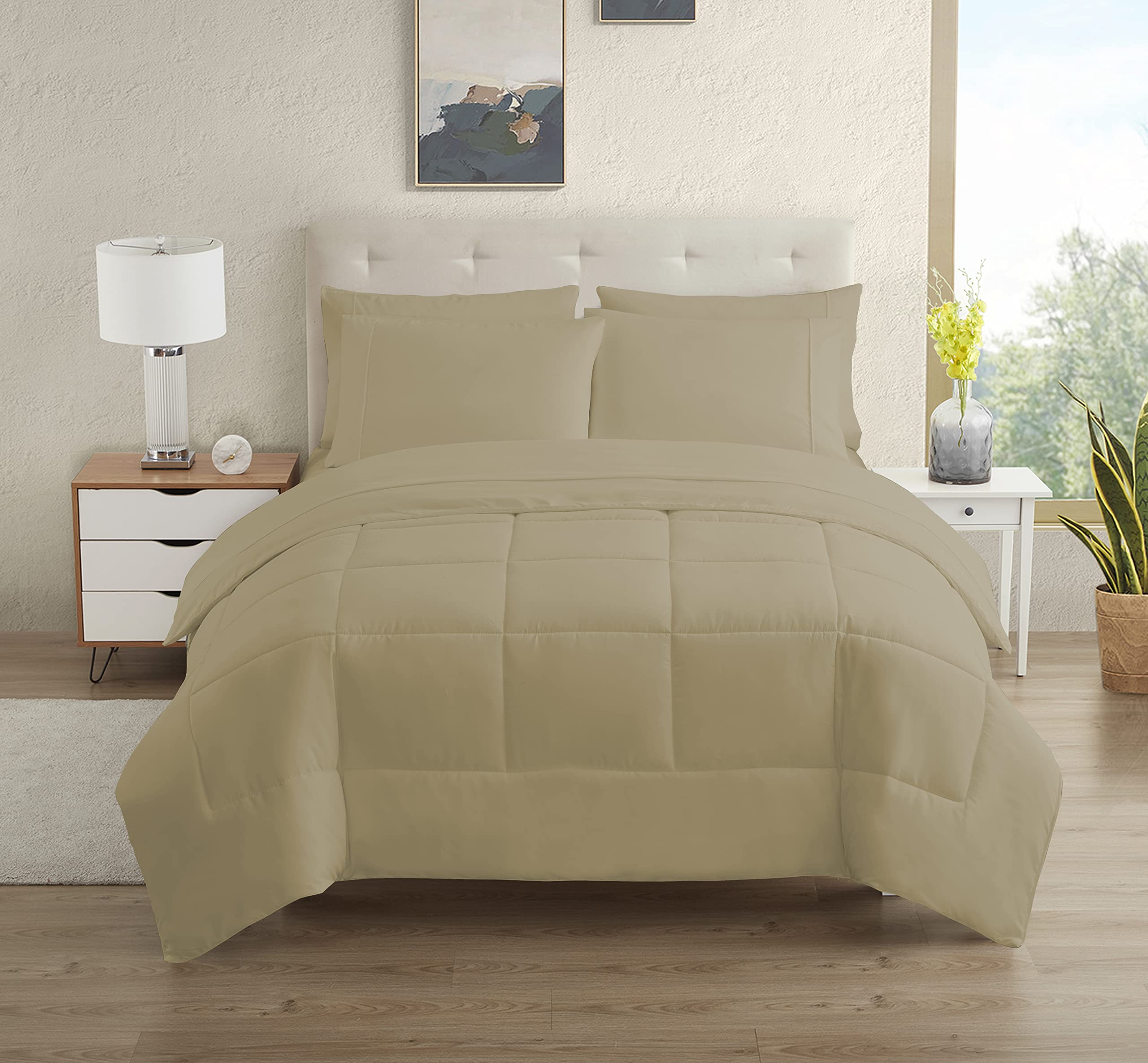 Dorm Room Essentials College Bedding Comforter Set 5 Piece Twin Size Bed In A Bag For College Students Boys And Girls, Twin, Tau