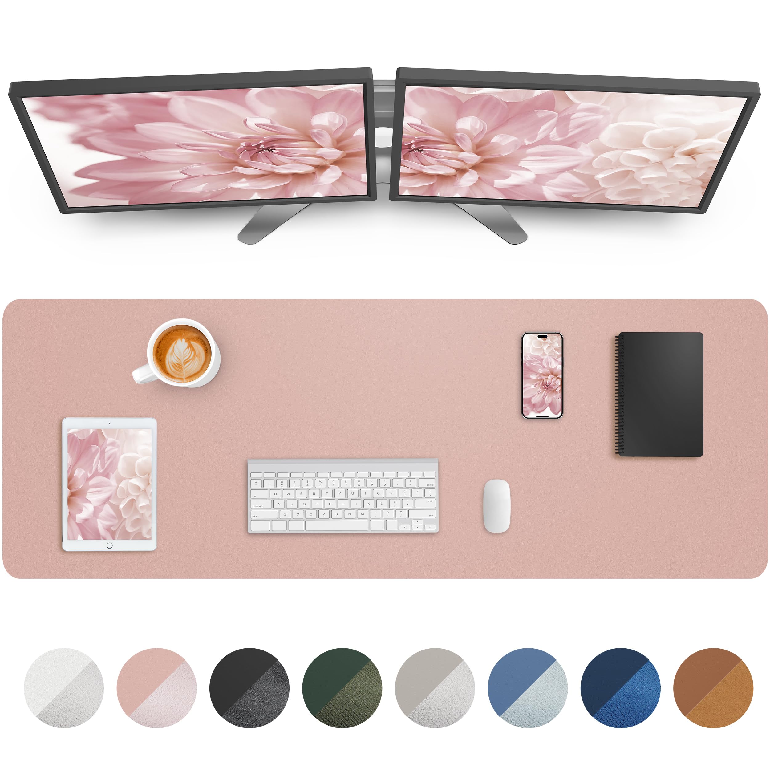 Leather Desk Pad Protector,Large Desk Mat,Mouse Pad,Non-Slip Desk Pad,Office Desk Mat,Waterproof Desk Boltter, Keyboard Mat For