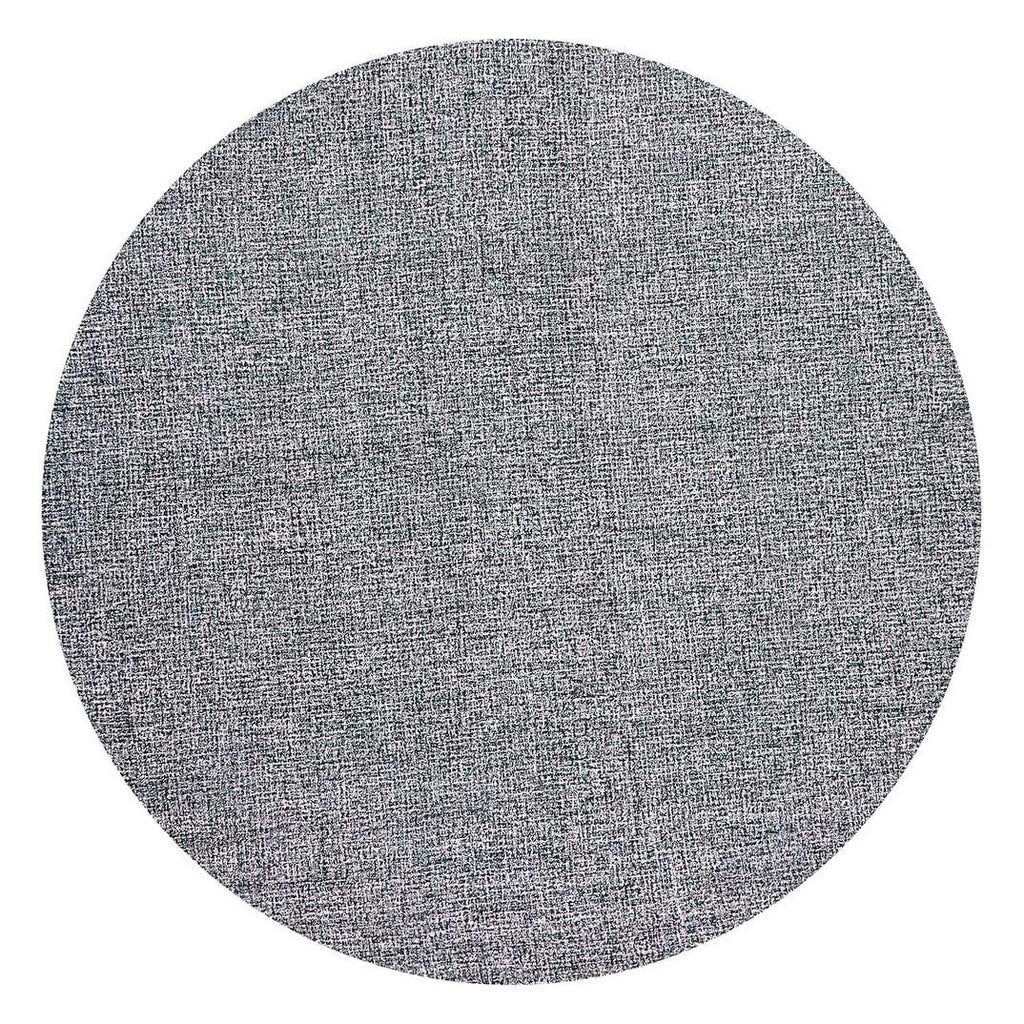 Overstock Alora Decor London 8' Round Tweed Black/White/Gray/Rust/Blue Area Rug
