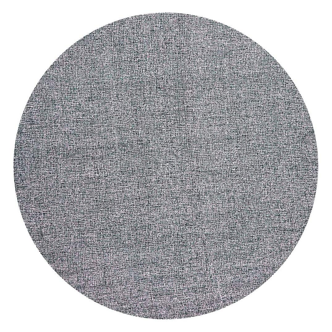 Overstock Alora Decor London 8' Round Tweed Black/White/Gray/Rust/Blue Area Rug