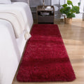 DETUM Wine Red Runner Rug 2X6 for Hallyway Entryway Kitchen Fluffy Area Rugs for Bedroom Soft Kids Room Rugs Furry and Washable 