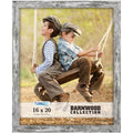 Icona Bay 16x20 Pony Gray Picture Frame, Country Rustic Style 16 x 20 Poster Frame, Wall Mount Only, Barnwood Collection